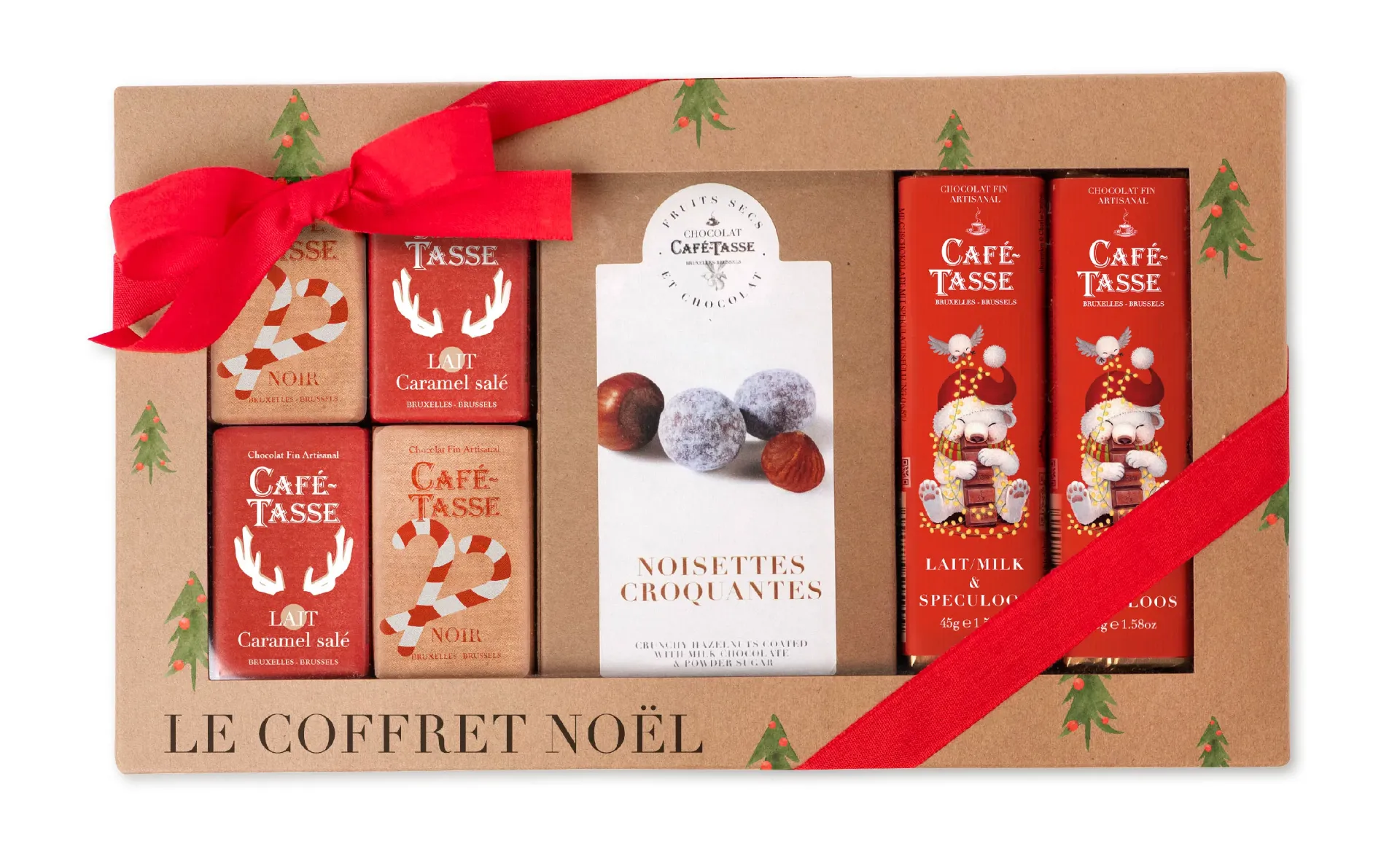 CAFE-TASSE GESCHENKBOX VROLIJK KERST 9X314GR