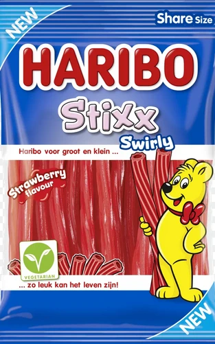 HARIBO STIXX SWIRLY 18 X 160 GR