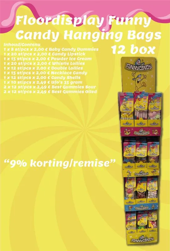 [90098591] DISPLAY HANGING BAGS 12BOX + 9% KORTING (FOLD 7 '26)