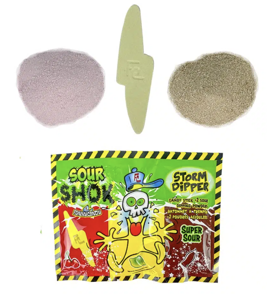 FUNNY CANDY SOUR SHOK STORM DIPPER 32ST