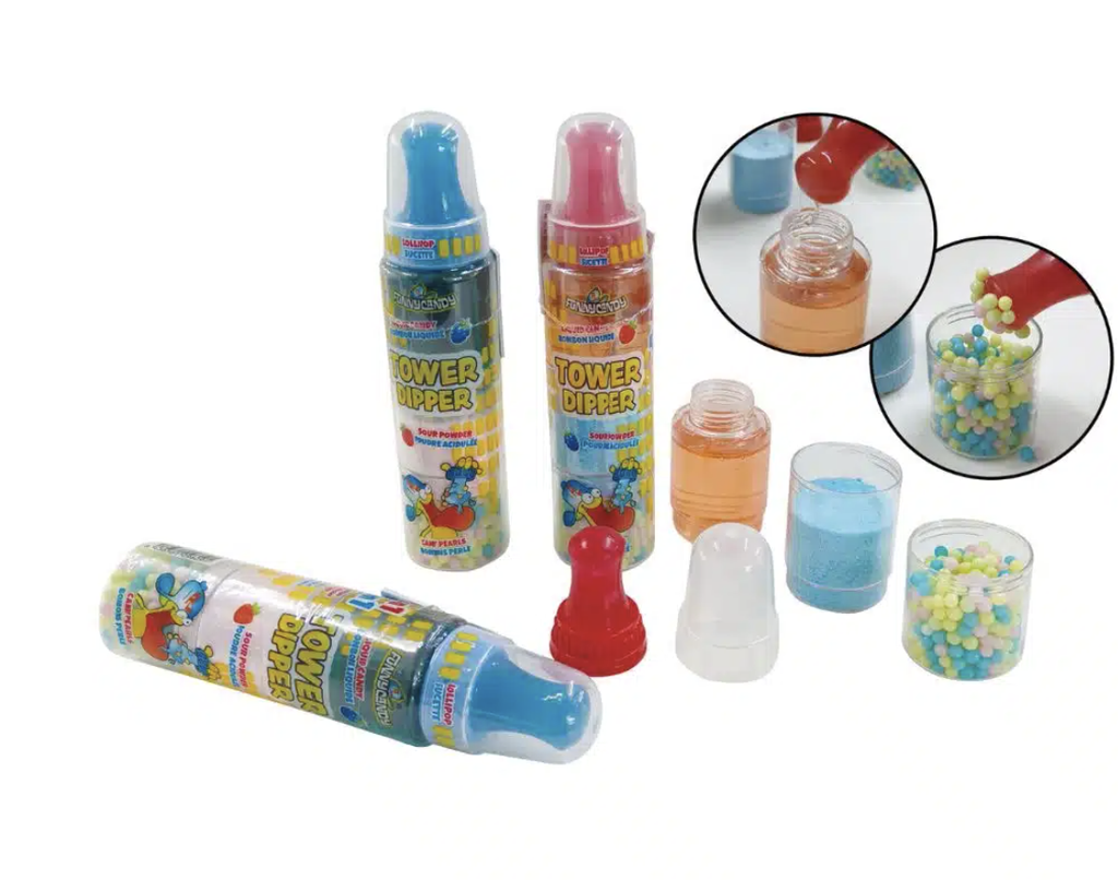 FUNNY CANDY TOWER DIPPER 12 STUKS