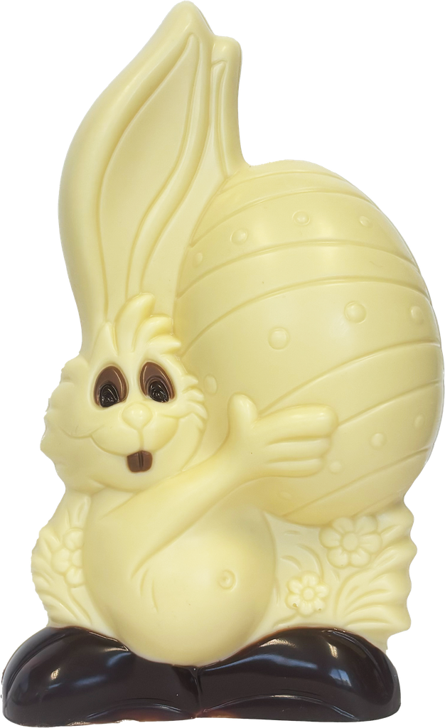BGL LIEVRE SOUS OEUF BLANC 16 CM - 4 PCS