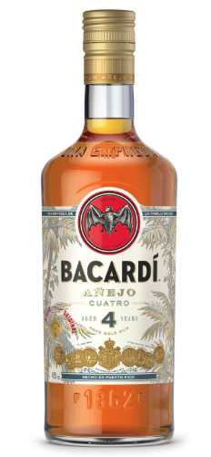 [41108] BACARDI 4 ANEJO RUM 1L 40°