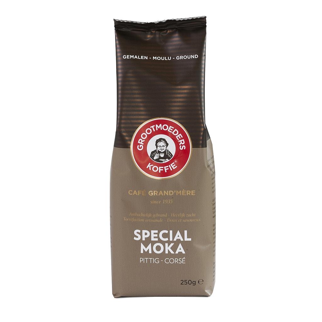 GROOTMOEDERS KOFFIE SPECIAL GEMALEN MOKKA 250GR X12