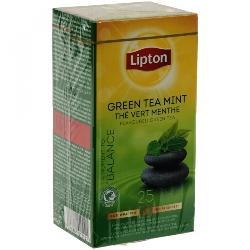 LIPTON FEEL GOOD GREEN MUNT TEA 25ST