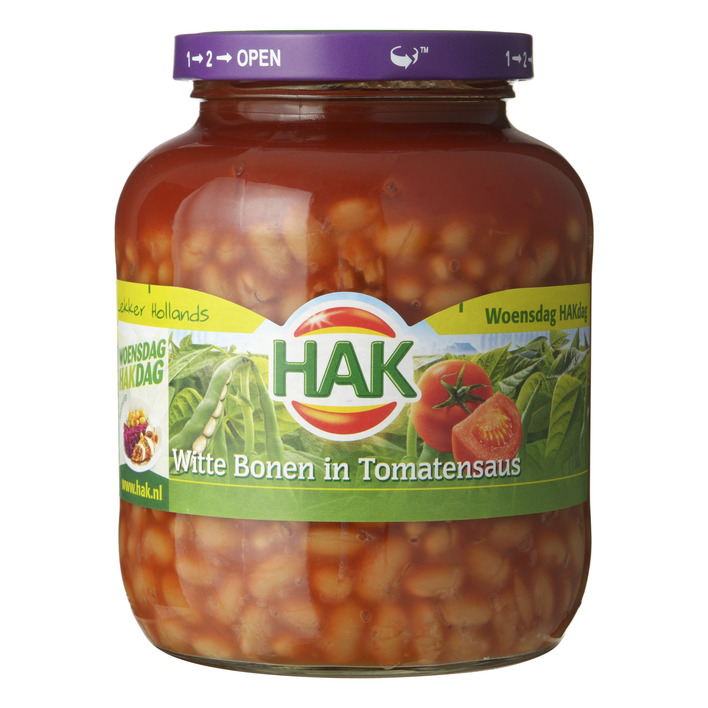 HAK WITTE BONEN IN TOMATENSAUS 370ML (12)