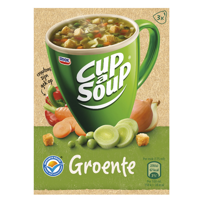 KNORR CUP A SOUP GROENTEN 21 X 18GR