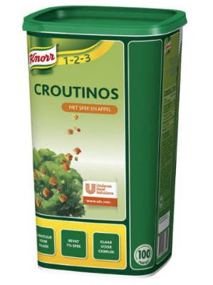 KNORR SALADE CROUTONS+SPEK/APPEL 700G