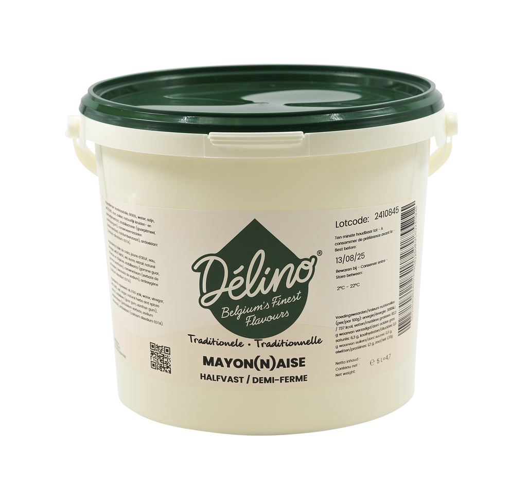 DELINO MAYONAISE HALFVAST 5 L