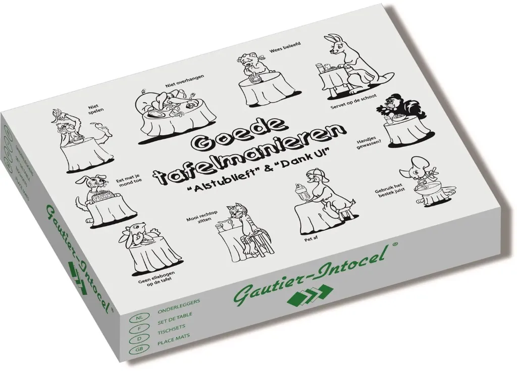 GAUTIER PLACEMAT GOEDE TAFELMANIEREN 500ST(30X39CM)