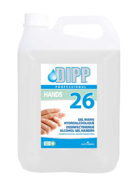 DIPP NR 2605 DESINFECTERENDE ALCOHOL GEL HANDEN 5L