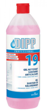 DIPP NR 19. GEL SANITAIR EN KALKREINIGER 1L