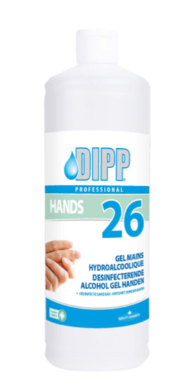 DIPP NR 2611 DESINFECTERENDE ALCOHOL GEL HANDEN 1L