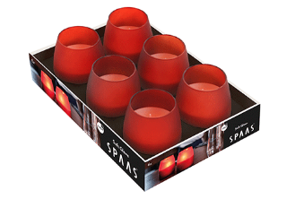 SPAAS VASE ATLAS SOFT GLOW ROOD 6ST