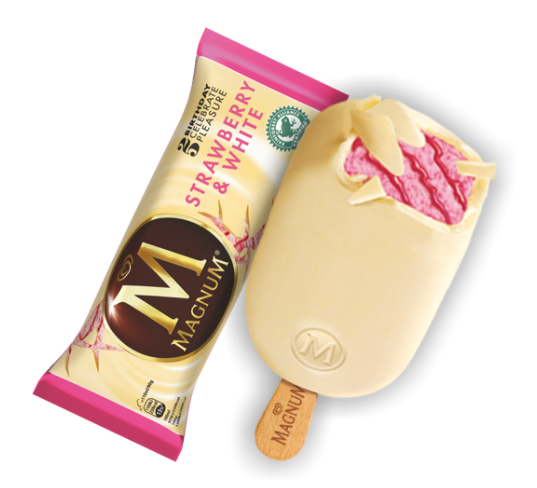OLA MAGNUM STRAWBERRY WHITE 20ST <*_*>