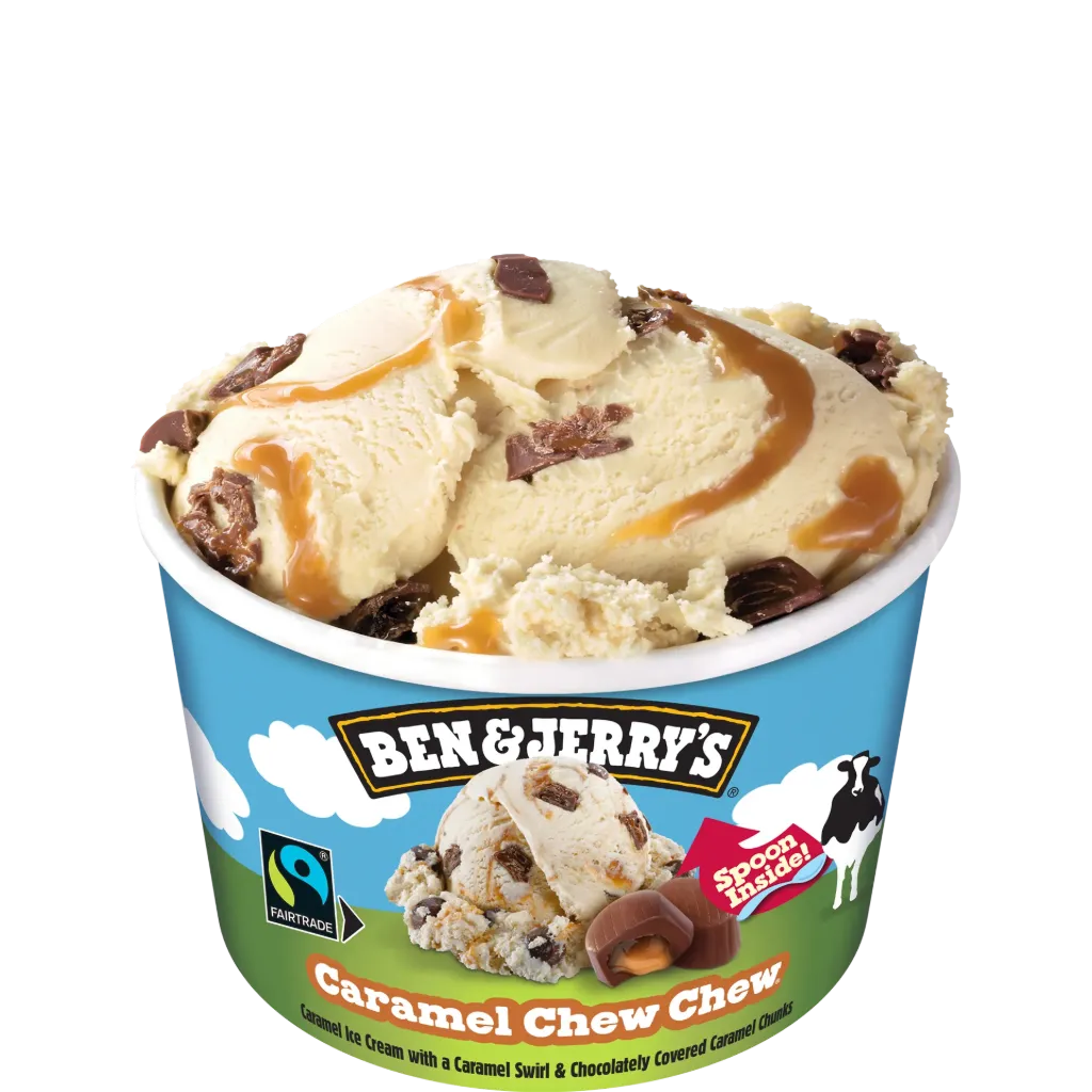 BEN & JERRY CARAMEL CHEW CHEW 12X100ML <*_*>