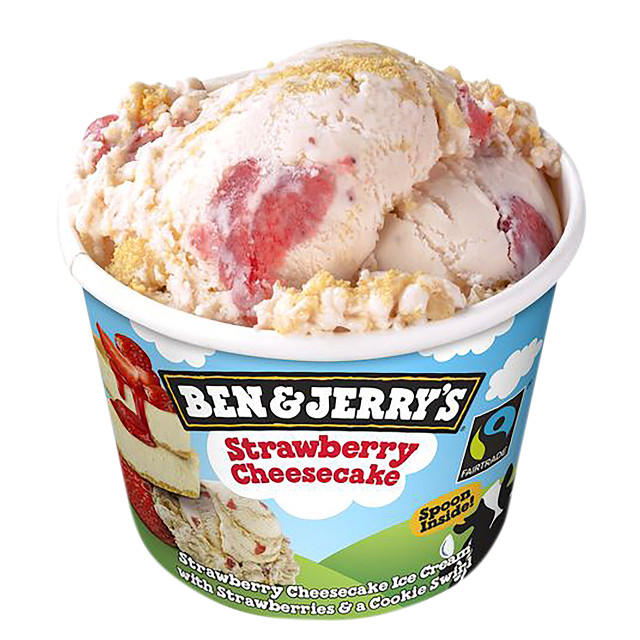 BEN & JERRY 100ML X 12 STRAWBERRY CHEESECAKE <*_*>