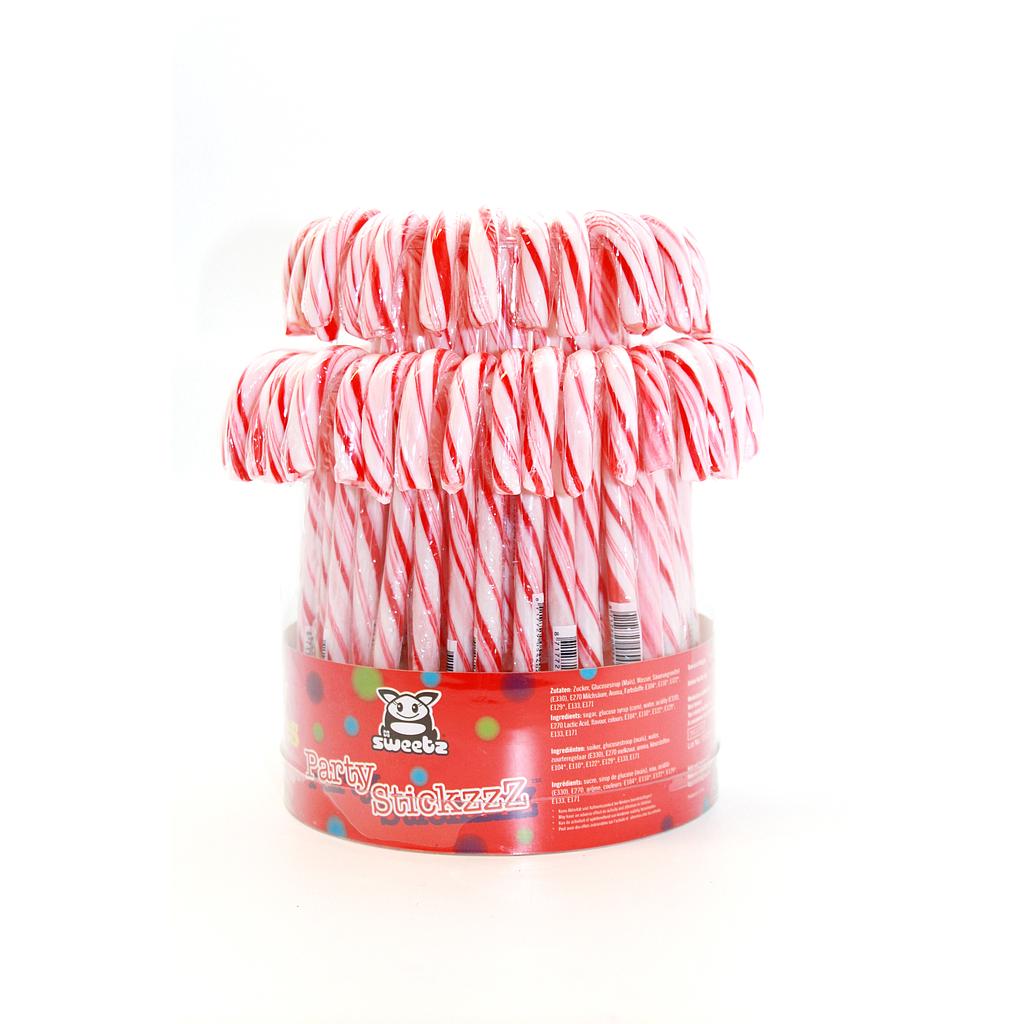 HF CANDY CANES KLEIN ROOD/ WIT 72ST X 12 GR (ONGEV 12,5 CM)