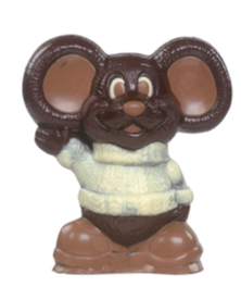 BGL SOURIS MALE NOIR DECO - 16 CM - 3 STUKS