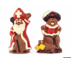 DE CHOCOLATERIE ZWAAIENDE PIET & SINT 18 CM - LIGHT MILK COLOURED - 6 STUKS