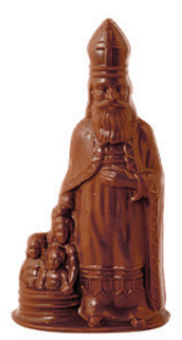 DE CHOCOLATERIE ST-NICOLAS AVEC ENFANT 18 CM - LAIT -12 X 125 GR