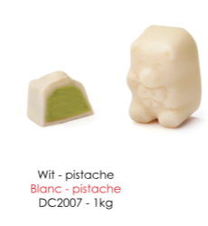 DELICE BEERTJES WIT PISTACHE 1 KG