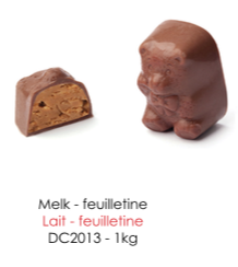 DELICE BEERTJES MELK FEUILLETINE 1 KG