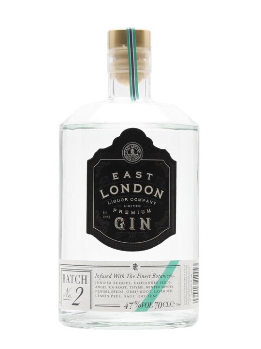 EAST LONDON GIN PREMIUM GIN BATCH NR 2 - 47% - 70 CL