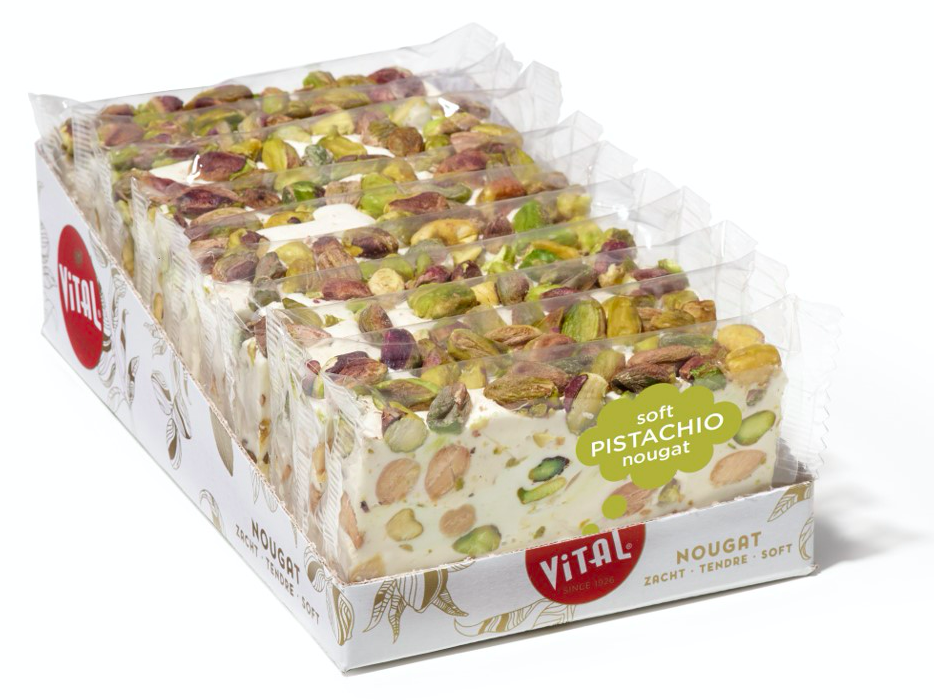 VITAL NOUGAT SLICE AMANDEL- PISTACHE 10 X 100GR