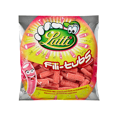 LUTTI MINI-TUBS AARDBEI 12X80GR
