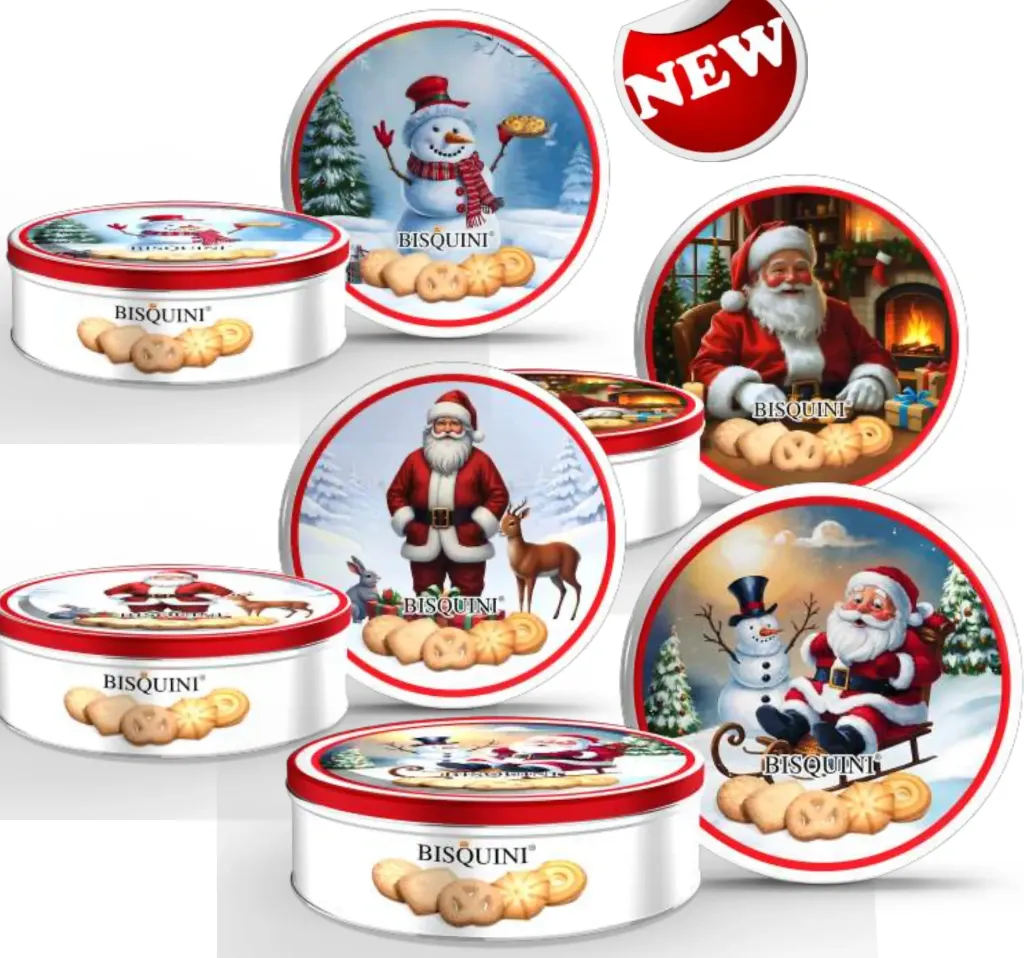 Bisquini X-mas Danish butter cookies 24 x 150 gr 