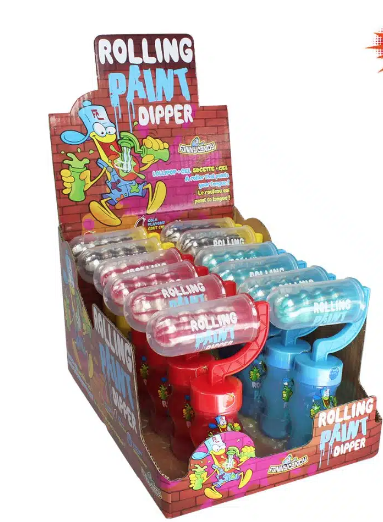 [52052210] FUNNY CANDY ROLLING PAINT DIPPER 12 ST