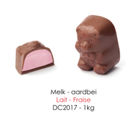 DELICE BEERTJES MELK AARDBEI 1 KG