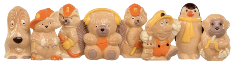 DESCH ASS LUXE DECO FIGUREN WIT 11-13 CM - 16 ST X 90GR
