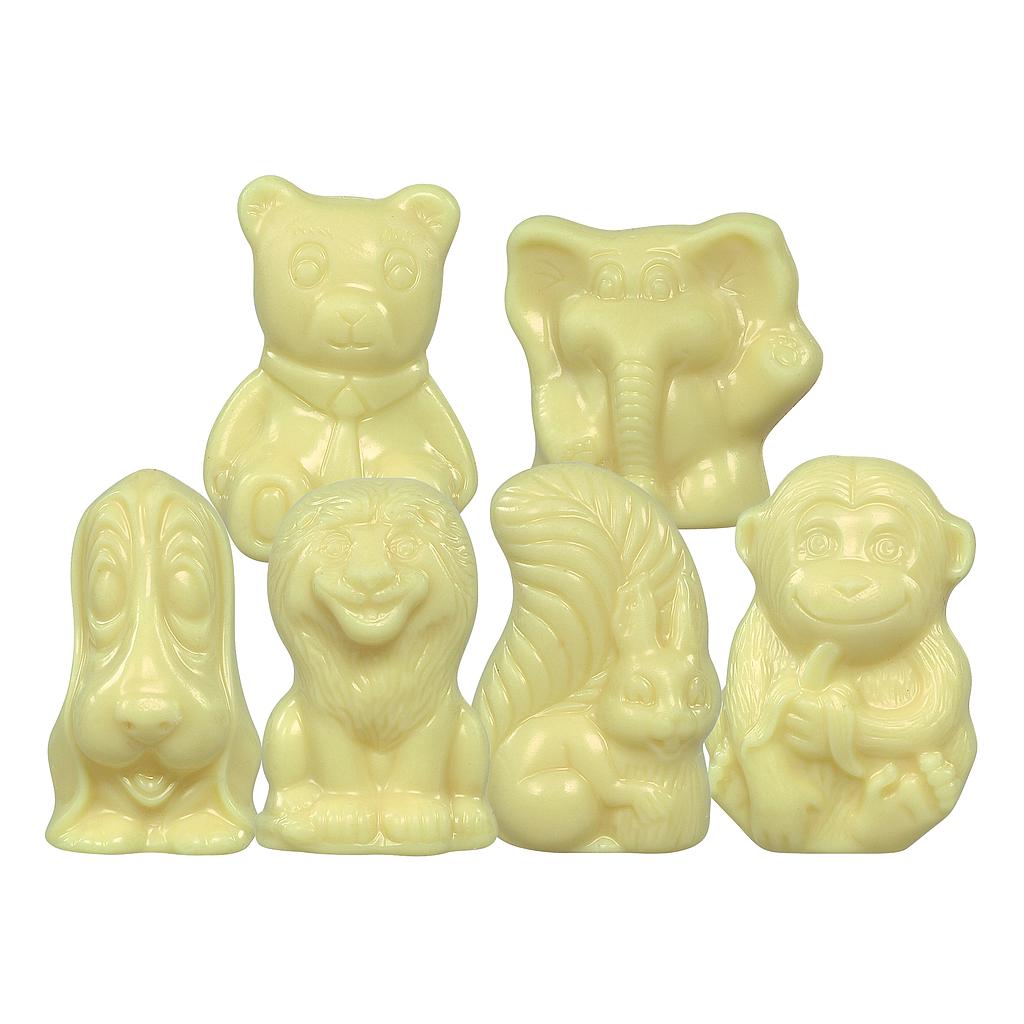 DESCH ASS VAN 6 ZOOFIGUREN WIT 13 GR - 1,5 KG 