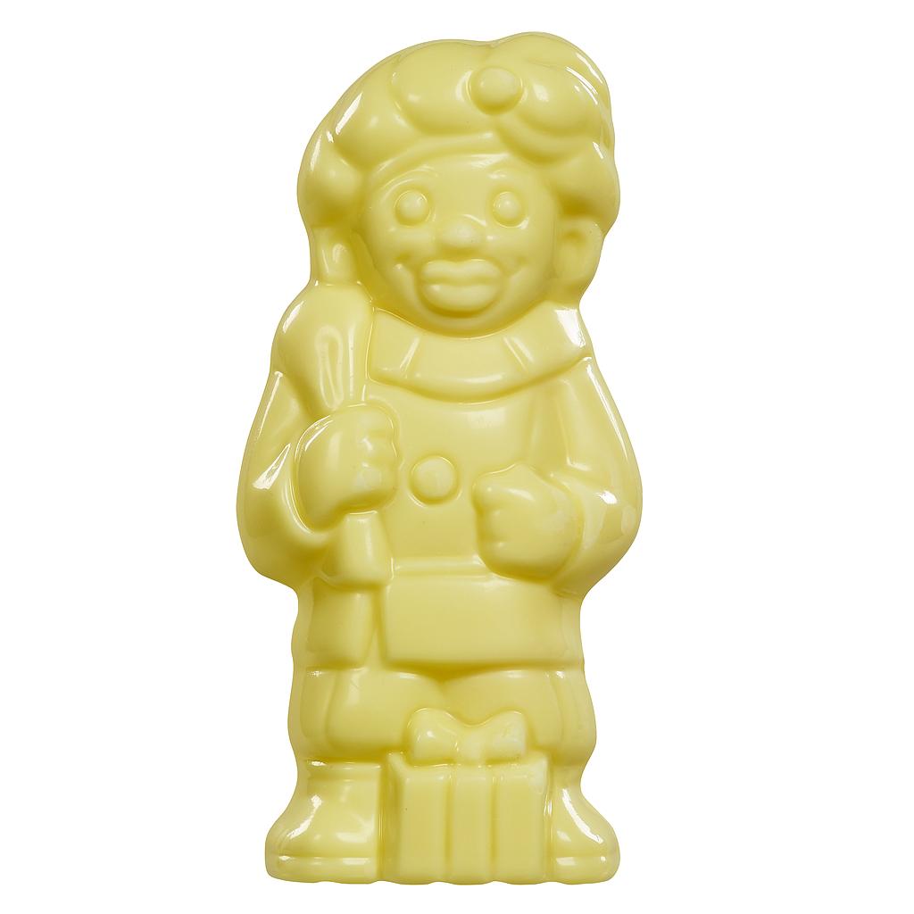 [SNRWI5030] DESCH LACHENDE ZWARTE PIET WIT 12,5 CM - 40 X 35 GR