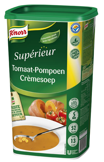 KNORR SUPERIEUR TOMAAT-POMPOEN CREMESOEP 1.17KG