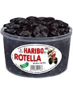 HARIBO ROTELLA ZWART 150ST