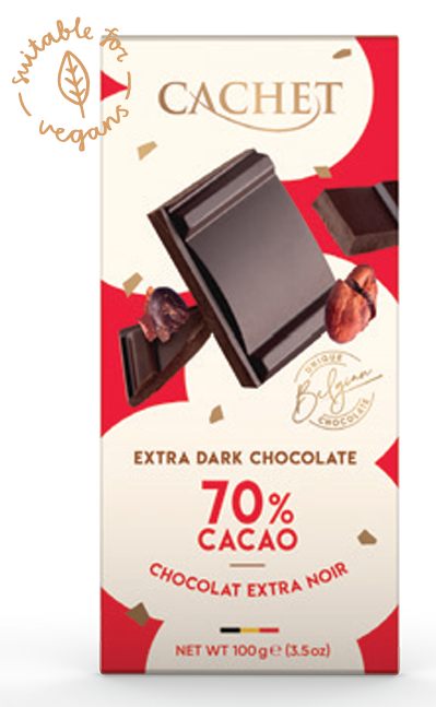 CACHET TABLET EXTRA DARK 70 % 12 X 100 G