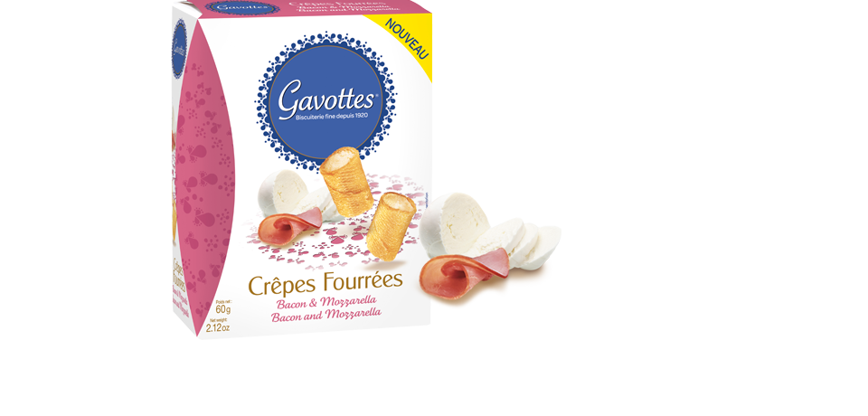 GAVOTTES MINI CREPE DENTEL BACON MOZZARELLA CREAM 60G (18)