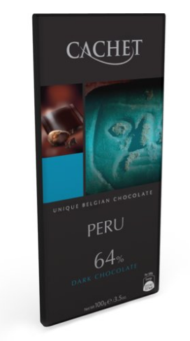 CACHET TABLET PUUR 64% PERU 12 X 100GR