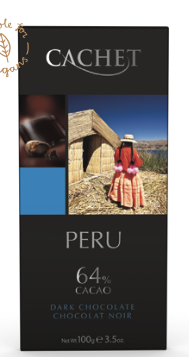 [C21404] CACHET TABLET PUUR 64% PERU 12 X 100GR