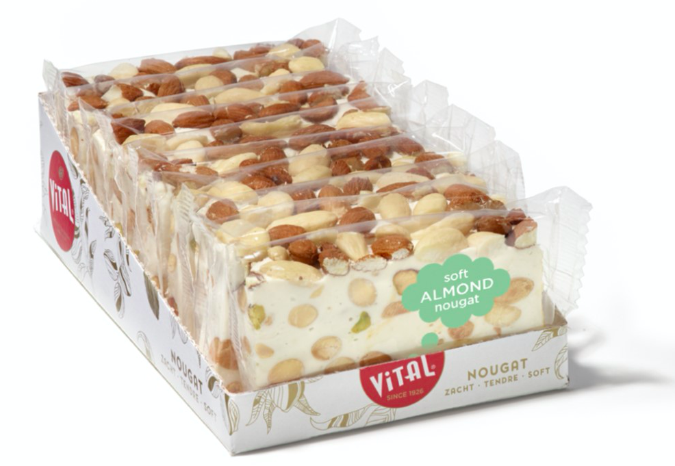 [VIT/21100] VITAL NOUGAT AMANDES SLICE 10 X 100 GR 