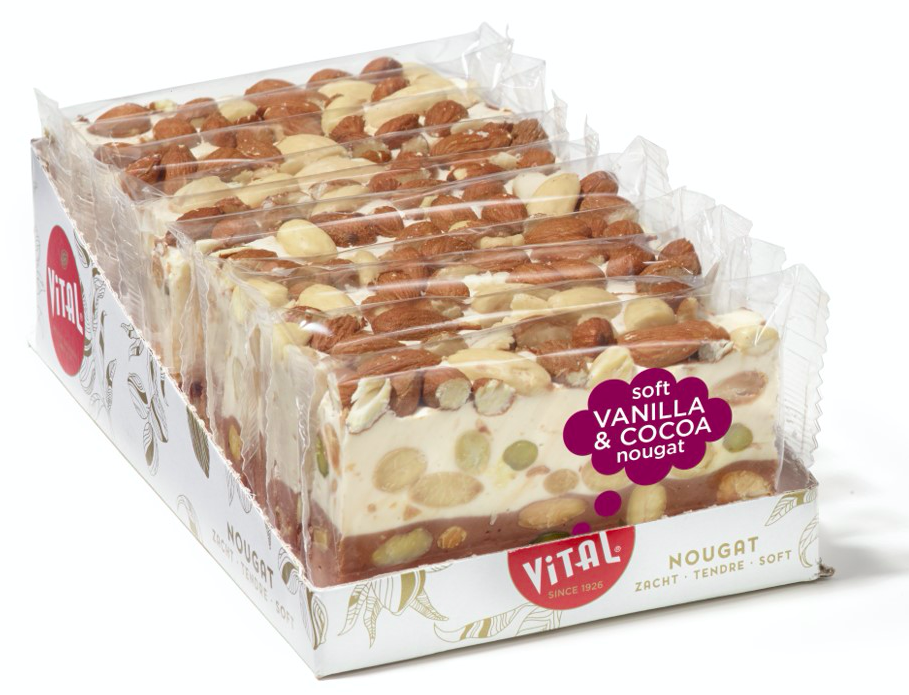 [VIT/21110] VITAL NOUGAT SLICE  VANILLE /CACAO SLICE 10 X 100 GR