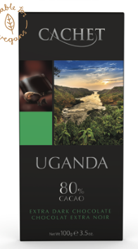 CACHET TABLET PUUR 80% UGANDA 12X100GR