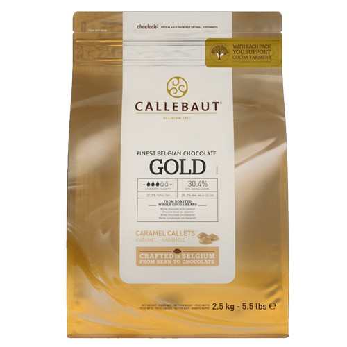 CALLEBAUT CALLETS GOLD  ( CHK-R30GOLD-E4-U70) 2,5KG