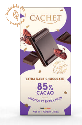 CACHET TABLET EXTRA DARK CHOCOLATE 85 % 12 X 100 GR