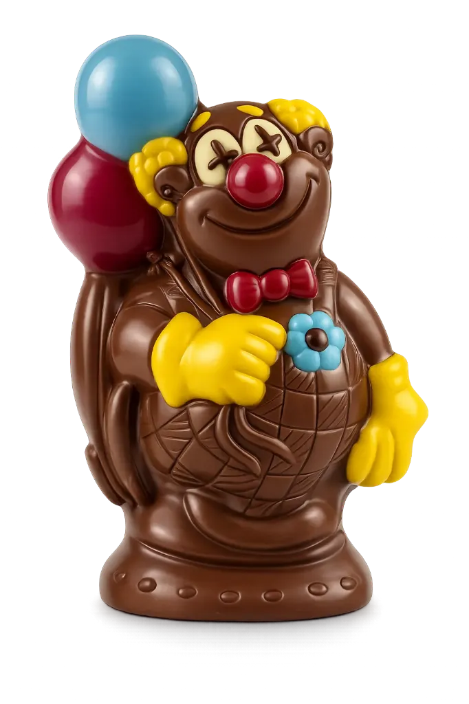 [JCH3041.7] CHOCPROOF CHICO BALLOONS MELK COLOURED 18X12CM - 5 X 170 GR