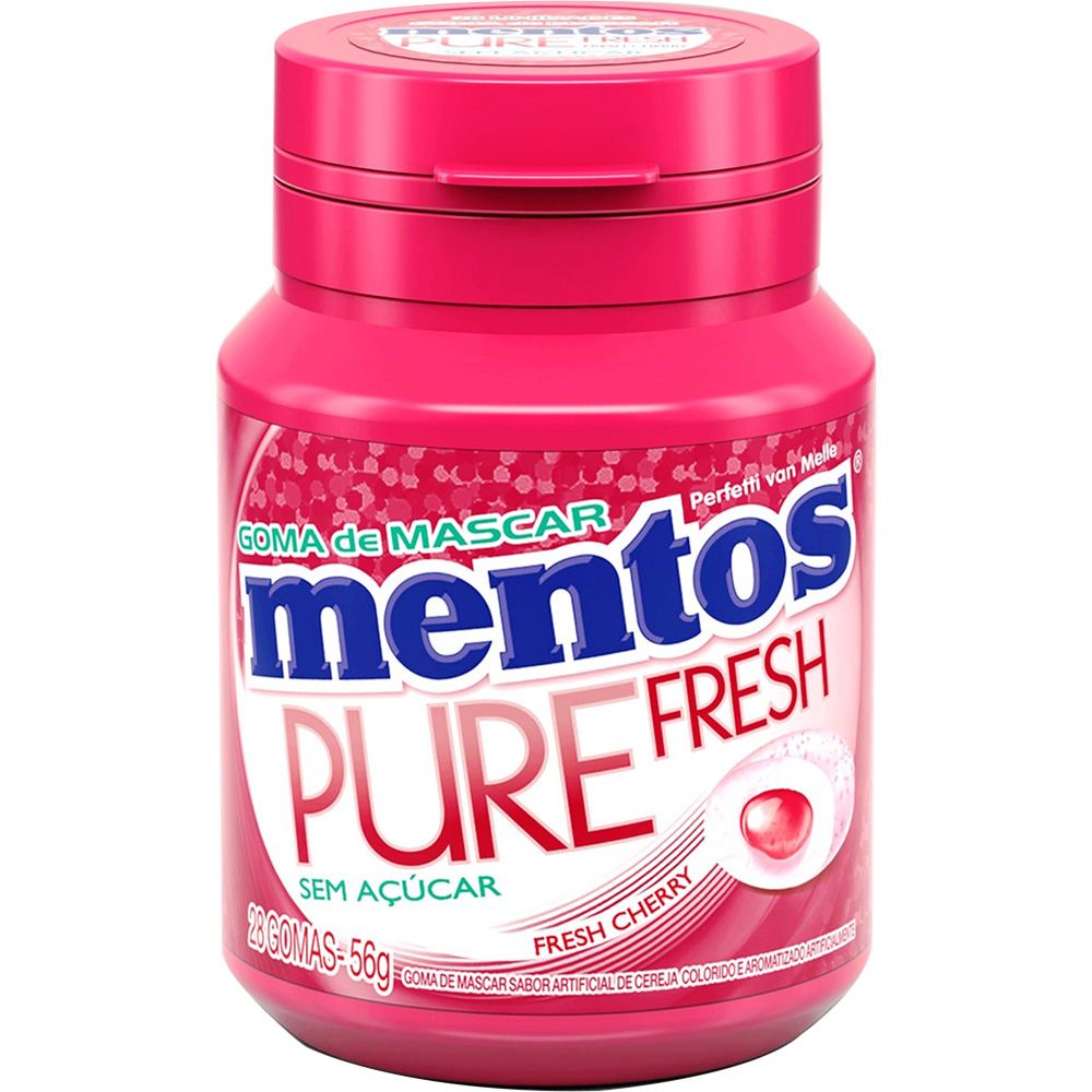 MENTOS GUM BOTTLE P/F CHERRY 6 ST