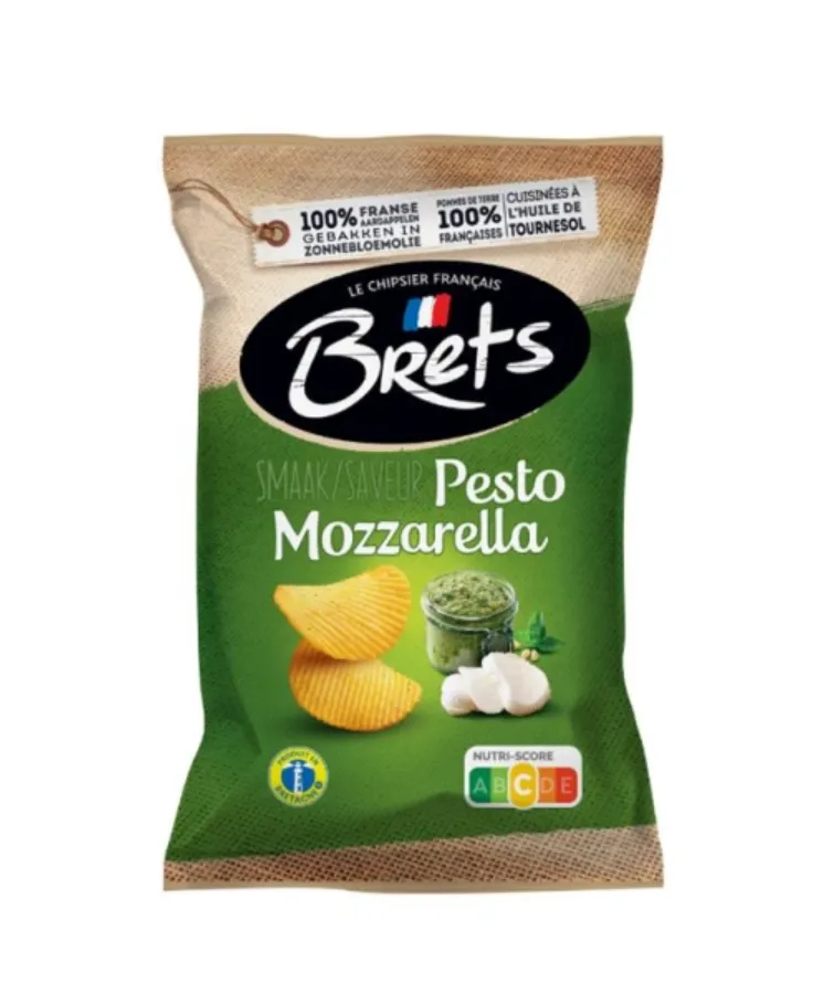 BRETS CHIPS PESTO MOZZARELLA 18 X 40 GR
